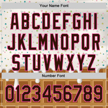 Load image into Gallery viewer, Custom White Brown-Pink 3D Pattern Design Foodie Dripping Ice Cream Authentic Baseball Jersey