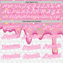 Load image into Gallery viewer, Custom Pink White 3D Pattern Design Foodie Dripping Ice Cream Authentic Baseball Jersey