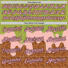 Load image into Gallery viewer, Custom Green Light Pink-Brown 3D Pattern Design Foodie Dripping Ice Cream Authentic Baseball Jersey