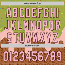 Load image into Gallery viewer, Custom Green Light Pink-Brown 3D Pattern Design Foodie Dripping Ice Cream Authentic Baseball Jersey