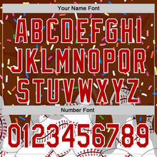 Load image into Gallery viewer, Custom Brown Red-White 3D Pattern Design Foodie Dripping Ice Cream Authentic Baseball Jersey