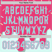 Load image into Gallery viewer, Custom Pink Ice Blue 3D Pattern Design Foodie Dripping Ice Cream Authentic Baseball Jersey