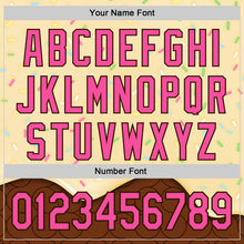 Load image into Gallery viewer, Custom Yellow Pink-Brown 3D Pattern Design Foodie Dripping Ice Cream Authentic Baseball Jersey