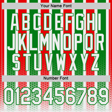 Charger l'image dans la galerie, Custom White Grass Green-Red Portugal Stripe Geometric Performance T-Shirt