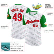 Charger l'image dans la galerie, Custom White Fire Red Green-Black Portugal Abstract Pattern Performance T-Shirt