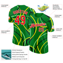 Загрузить изображение в средство просмотра галереи, Custom Green Fire Red Yellow Black-White Portugal Curve Performance T-Shirt