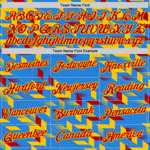 Загрузить изображение в средство просмотра галереи, Custom Blue Red-Yellow Democratic Republic Of Congo Geometric Performance T-Shirt