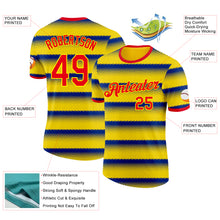 Загрузить изображение в средство просмотра галереи, Custom Yellow Fire Red-Purple Colombia Stripe Geometric Performance T-Shirt