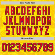 Загрузить изображение в средство просмотра галереи, Custom Yellow Fire Red-Royal Colombia Fluid Liquid Performance T-Shirt