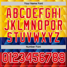 Загрузить изображение в средство просмотра галереи, Custom Yellow Red Blue-White Colombia Geometric Performance T-Shirt
