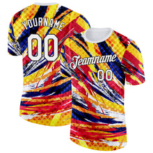Charger l'image dans la galerie, Custom White Yellow Red Blue-Black Colombia Splash Performance T-Shirt