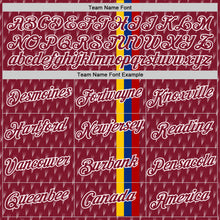 Charger l'image dans la galerie, Custom Crimson Yellow Blue-White Colombia Geometric And Stripe Performance T-Shirt