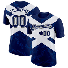 Charger l'image dans la galerie, Custom Navy White Black-US Navy Blue Scotland Flag Performance T-Shirt