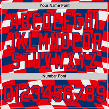 Charger l'image dans la galerie, Custom White Fire Red-US Navy Blue Croatia Plaid Performance T-Shirt