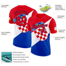 Load image into Gallery viewer, Custom Fire Red US Navy Blue White-Blue Croatia Flag Performance T-Shirt