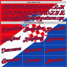Load image into Gallery viewer, Custom Fire Red US Navy Blue White-Blue Croatia Flag Performance T-Shirt