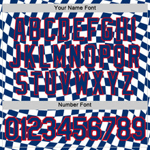 Charger l'image dans la galerie, Custom White US Navy Blue Fire Red-Blue Croatia Plaid Performance T-Shirt