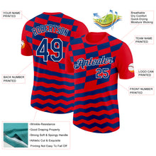 Загрузить изображение в средство просмотра галереи, Custom Red US Navy Blue-White Croatia Geometric Performance T-Shirt