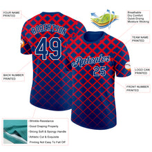 Load image into Gallery viewer, Custom US Navy Blue White-Red Croatia Geometric Performance T-Shirt