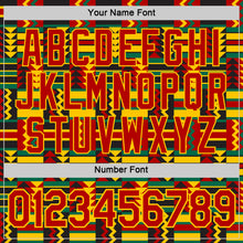 Load image into Gallery viewer, Custom Red Yellow Kelly Green-Black Ghana Geometric Performance T-Shirt