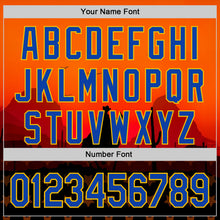 Load image into Gallery viewer, Custom Orange Thunder Blue-Yellow Texas Cowboy City Edition Authentic Baseball Jersey
