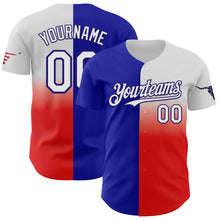 Load image into Gallery viewer, Custom Blue White Red-Dark Purple Texas Flag City Edition Authentic Baseball Jersey