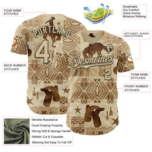 Charger l'image dans la galerie, Custom City Cream Olive Texas Cowboy Tribal City Edition Authentic Baseball Jersey