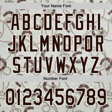 Load image into Gallery viewer, Custom Gray Brown-White Texas Horseshoe Cowboy City Edition Authentic Baseball Jersey