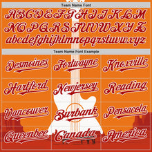 Load image into Gallery viewer, Custom Orange Red-White Texas Sunset Southwest Landscape Guitar City Edition Authentic Baseball Jersey