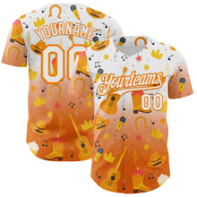 Загрузить изображение в средство просмотра галереи, Custom White Bay Orange Texas Cowboy Country Music City Edition Authentic Baseball Jersey