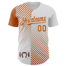 Load image into Gallery viewer, Custom White Texas Orange Texas Stripe City Edition Authentic Baseball Jersey