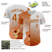 Load image into Gallery viewer, Custom White Texas Orange Texas Guitar City Edition Authentic Baseball Jersey