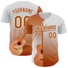 Load image into Gallery viewer, Custom White Texas Orange Texas Guitar City Edition Authentic Baseball Jersey