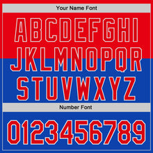 Load image into Gallery viewer, Custom Blue Fire Red-White Texas Flag City Edition Authentic Baseball Jersey