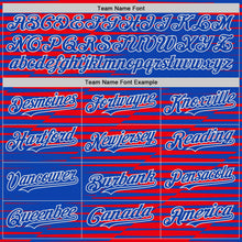 Загрузить изображение в средство просмотра галереи, Custom Thunder Blue Red-White Texas Flag Stripe City Edition Authentic Baseball Jersey