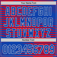 Загрузить изображение в средство просмотра галереи, Custom Thunder Blue Red-White Texas Flag Stripe City Edition Authentic Baseball Jersey