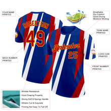 Charger l'image dans la galerie, Custom Royal Red Gold-White France Lines Performance T-Shirt