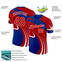 Charger l'image dans la galerie, Custom Royal Red-White France Lines Performance T-Shirt