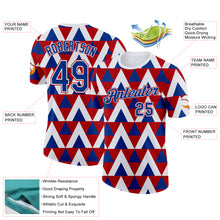 Charger l'image dans la galerie, Custom Royal White-Red Norway Geometric Performance T-Shirt