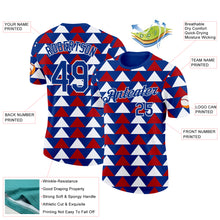 Charger l'image dans la galerie, Custom Royal White-Red Norway Geometric Performance T-Shirt