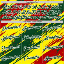 Load image into Gallery viewer, Custom Green White Light Yellow-Red Bolivia Brush Performance T-Shirt