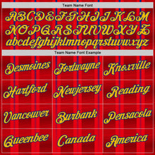 Laden Sie das Bild in den Galerie-Viewer, Custom Red Gold-Royal Spain Stripe Performance T-Shirt