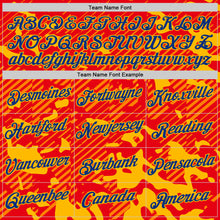 Load image into Gallery viewer, Custom Red Royal-Gold Spain Diagonal Stripe Performance T-Shirt