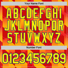 Load image into Gallery viewer, Custom Red Light Yellow-Royal Spain Diagonal Stripe Gothic Performance T-Shirt