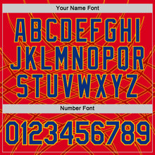 Laden Sie das Bild in den Galerie-Viewer, Custom Red Royal-Gold Spain Geometric Net Performance T-Shirt