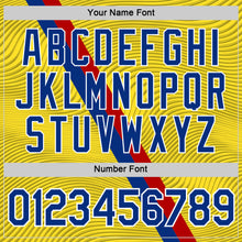 Загрузить изображение в средство просмотра галереи, Custom Yellow Royal Red-White Spain Wave Stripe Performance T-Shirt