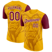 Загрузить изображение в средство просмотра галереи, Custom Gold Crimson-White Spain OX Performance T-Shirt
