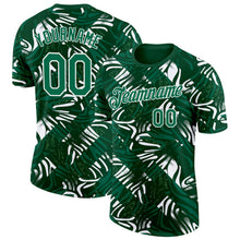 Load image into Gallery viewer, Custom Green Kelly Green-White Saudi Arabia Abstract Swirl Performance T-Shirt