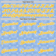 Load image into Gallery viewer, Custom Light Blue Gold-White Uruguay Sun Performance T-Shirt