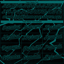 Charger l'image dans la galerie, Custom Black Teal 3D Pattern Design Lightning Polka Dot Authentic Baseball Jersey